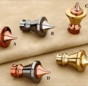 Fancy Stainless Steel Curtain Bracket (Brown Finish)